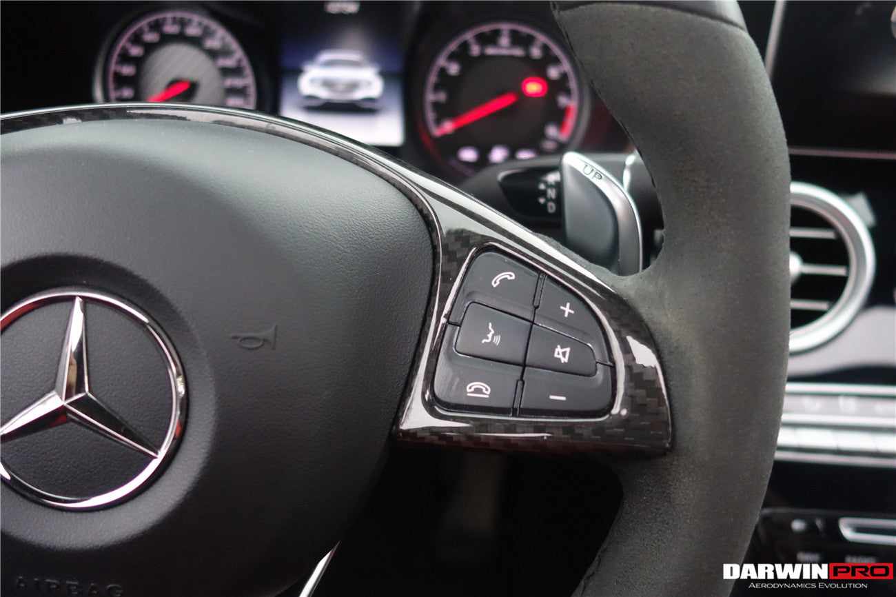 DarwinPRO 2015-2021 Mercedes Benz W205 C63 AMG Carbon Fiber Interior Steering wheel Trim