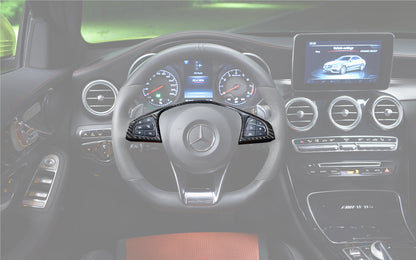 DarwinPRO 2015-2021 Mercedes Benz W205 C63 AMG Carbon Fiber Interior Steering wheel Trim