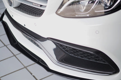 Canards delanteros de fibra de carbono DarwinPRO para Mercedes Benz W205 C63 S AMG (2015-2021)