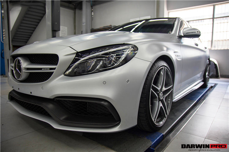 Canards delanteros de fibra de carbono DarwinPRO para Mercedes Benz W205 C63 S AMG (2015-2021)