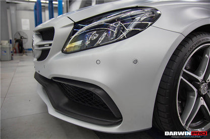 Canards delanteros de fibra de carbono DarwinPRO para Mercedes Benz W205 C63 S AMG (2015-2021)