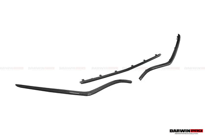 DarwinPRO 2015-2023 Mercedes Benz W205 C63 S AMG Carbon Fiber Front Bumper Trim Set (4pcs)