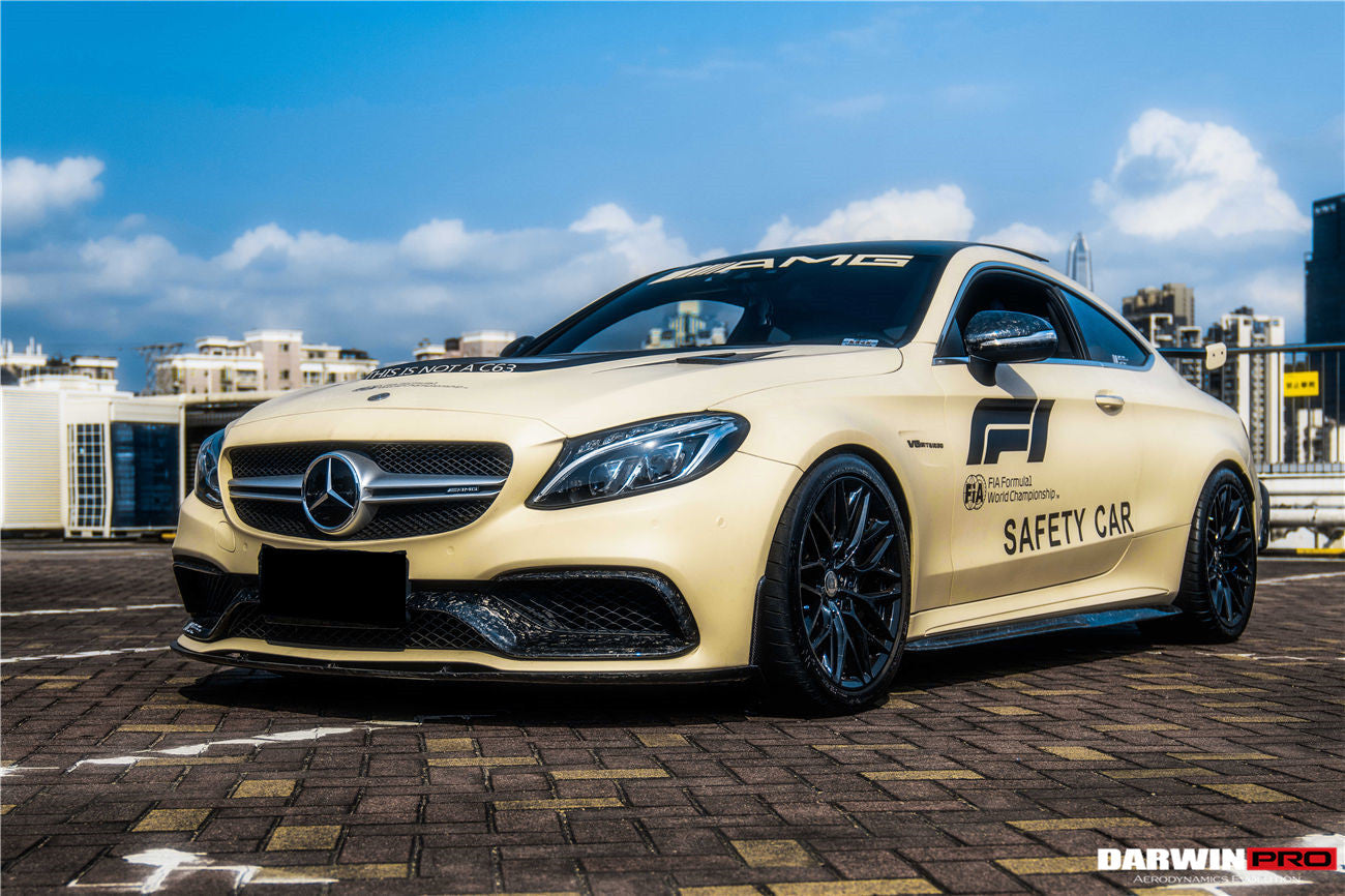 DarwinPRO 2015-2021 Mercedes Benz W205 C63 S AMG Coupe BKSS Style Carbon Fiber Front Lip
