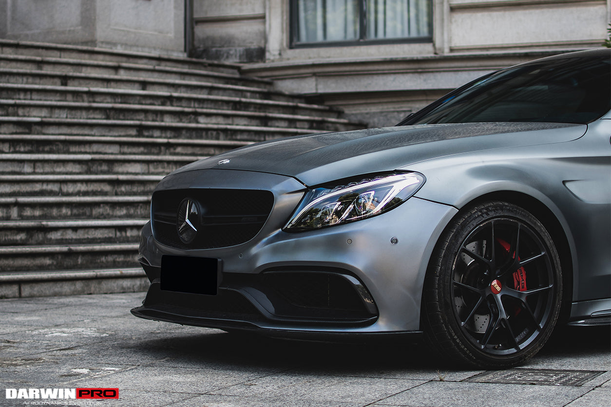 DarwinPRO 2015-2021 Mercedes Benz W205 C63 S AMG Coupe BKSS Style Carbon Fiber Front Lip