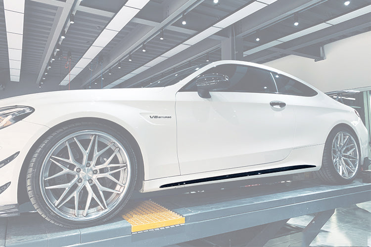 DarwinPRO 2015-2021 Mercedes Benz W205 C63 & S AMG Coupe Carbon Fiber Side Skirts Extension