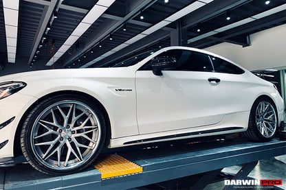 DarwinPRO 2015-2021 Mercedes Benz W205 C63 & S AMG Coupe Carbon Fiber Side Skirts Extension