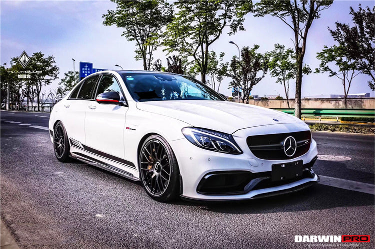Borde delantero de fibra de carbono DarwinPRO 2015-2021 Mercedes Benz W205 C63 S AMG Sedán estilo BKSS