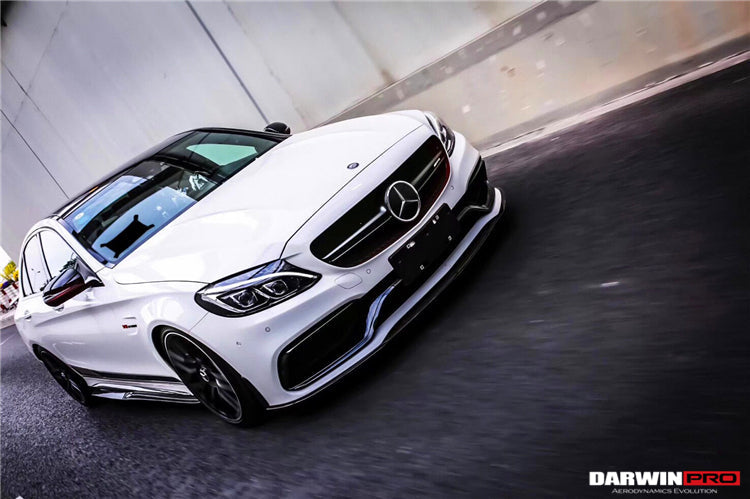 Borde delantero de fibra de carbono DarwinPRO 2015-2021 Mercedes Benz W205 C63 S AMG Sedán estilo BKSS
