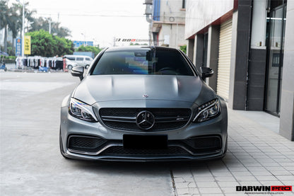 Borde delantero de fibra de carbono DarwinPRO 2015-2021 Mercedes Benz W205 C63 S AMG Sedán estilo BKSS
