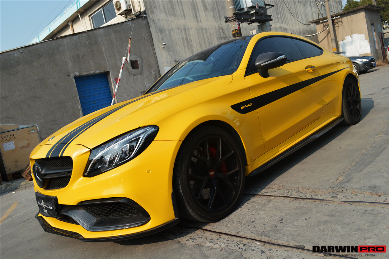 Borde delantero de fibra de carbono DarwinPRO 2015-2021 Mercedes Benz W205 C63 S AMG Sedán estilo BKSS