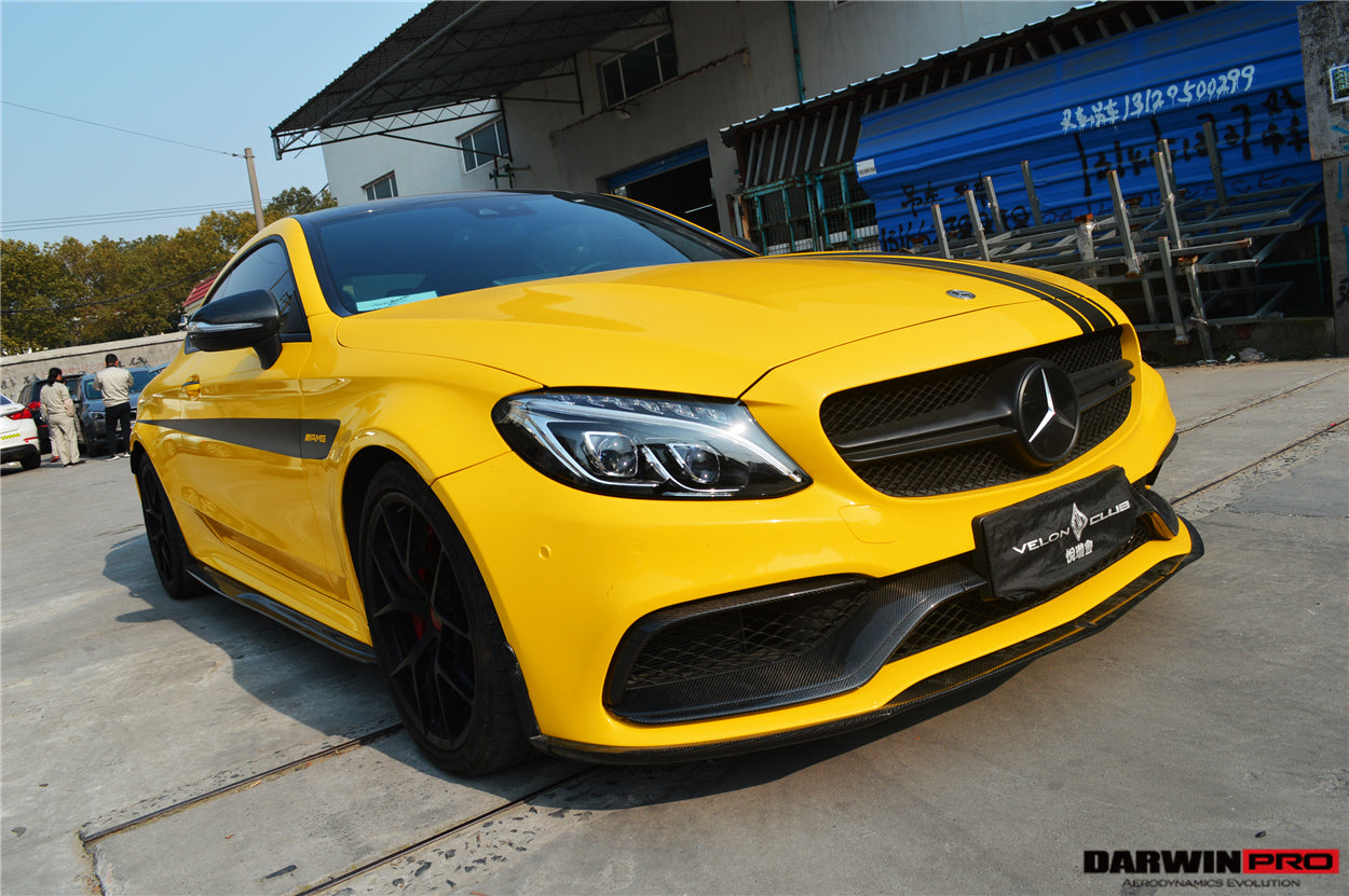 Borde delantero de fibra de carbono DarwinPRO 2015-2021 Mercedes Benz W205 C63 S AMG Sedán estilo BKSS