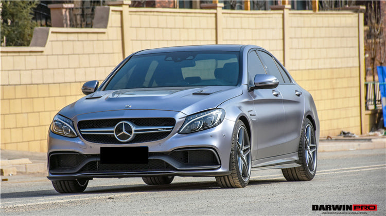 Borde delantero de fibra de carbono DarwinPRO 2015-2021 Mercedes Benz W205 C63 S AMG Sedán estilo BKSS