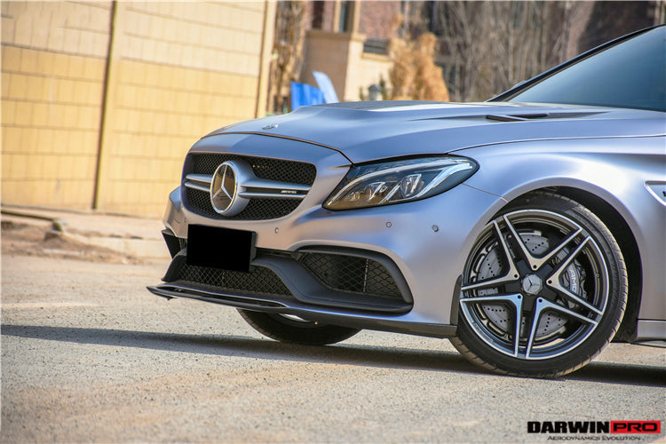 Borde delantero de fibra de carbono DarwinPRO 2015-2021 Mercedes Benz W205 C63 S AMG Sedán estilo BKSS