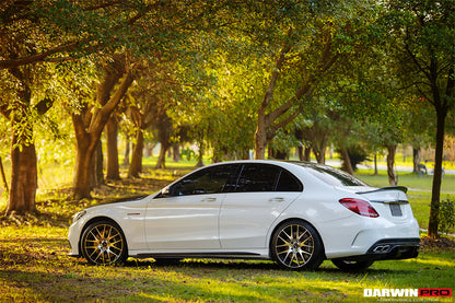 Extensión de faldones laterales de fibra de carbono DarwinPRO para Mercedes Benz W205 C63 AMG C43 Clase C Sedán 2015-2021