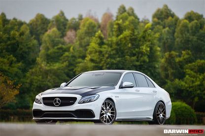 Extensión de faldones laterales de fibra de carbono DarwinPRO para Mercedes Benz W205 C63 AMG C43 Clase C Sedán 2015-2021