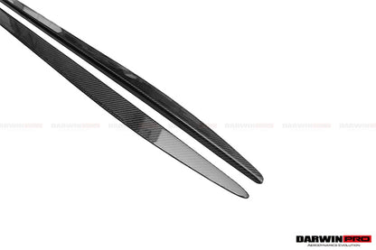 Extensión de faldones laterales de fibra de carbono DarwinPRO para Mercedes Benz W205 C63 AMG C43 Clase C Sedán 2015-2021