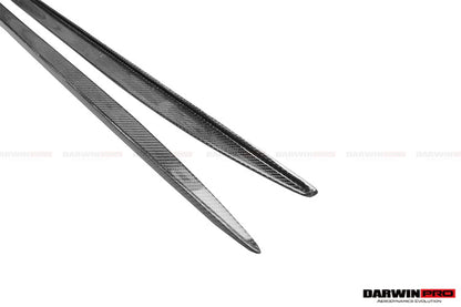 Extensión de faldones laterales de fibra de carbono DarwinPRO para Mercedes Benz W205 C63 AMG C43 Clase C Sedán 2015-2021