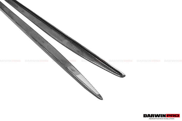 Extensión de faldones laterales de fibra de carbono DarwinPRO para Mercedes Benz W205 C63 AMG C43 Clase C Sedán 2015-2021