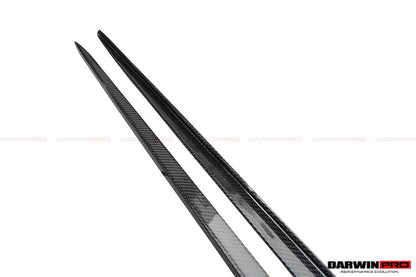 Extensión de faldones laterales de fibra de carbono DarwinPRO para Mercedes Benz W205 C63 AMG C43 Clase C Sedán 2015-2021