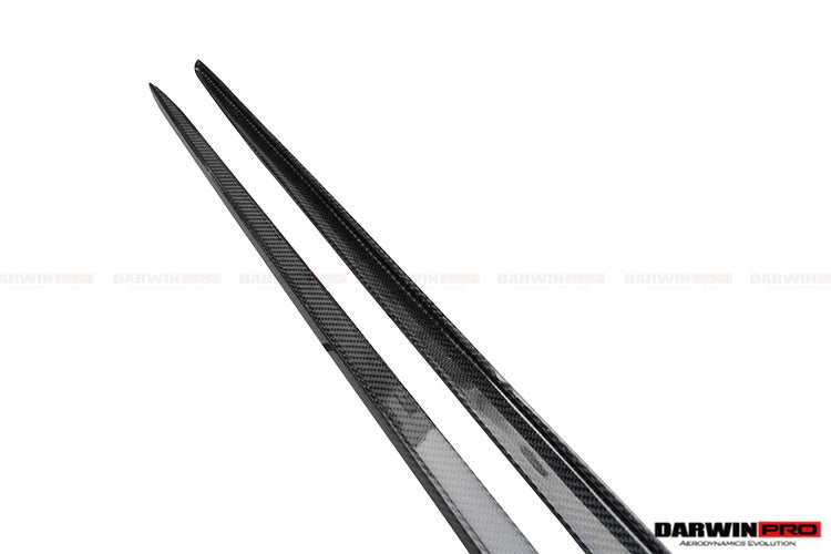 Extensión de faldones laterales de fibra de carbono DarwinPRO para Mercedes Benz W205 C63 AMG C43 Clase C Sedán 2015-2021