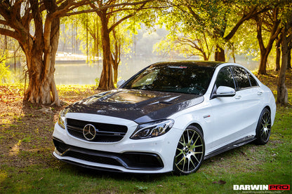 Extensión de faldones laterales de fibra de carbono DarwinPRO para Mercedes Benz W205 C63 AMG C43 Clase C Sedán 2015-2021