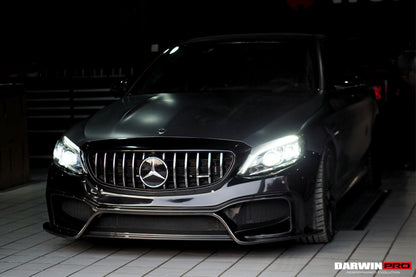 DarwinPRO 2015-2021 Mercedes Benz W205 C63 S AMG Sedan IMP Performance Partial Carbon Fiber front bumper