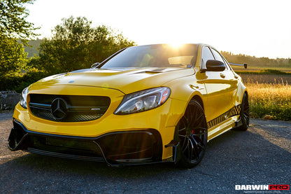 DarwinPRO 2015-2021 Mercedes Benz W205 C63 S AMG Sedan IMP Performance Partial Carbon Fiber front bumper
