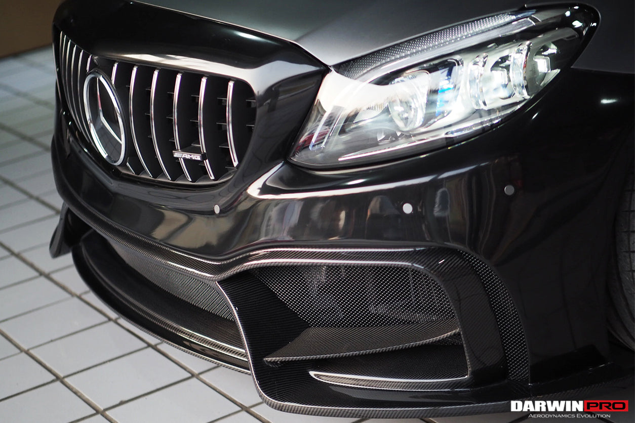 DarwinPRO 2015-2021 Mercedes Benz W205 C63 S AMG Sedan IMP Performance Partial Carbon Fiber front bumper