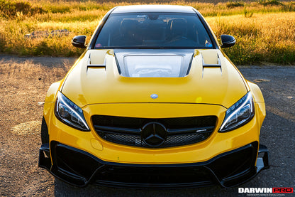 DarwinPRO 2015-2021 Mercedes Benz W205 C63 S AMG Sedan IMP Performance Partial Carbon Fiber front bumper
