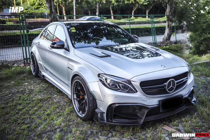 DarwinPRO 2015-2021 Mercedes Benz W205 C63 S AMG Sedan IMP Performance Partial Carbon Fiber front bumper
