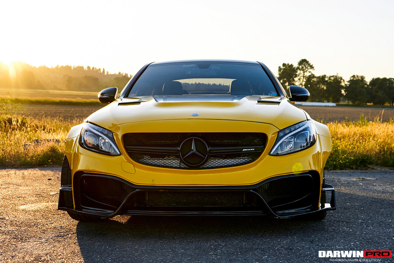 DarwinPRO 2015-2021 Mercedes Benz W205 C63 S AMG Sedan IMP Performance Partial Carbon Fiber front bumper