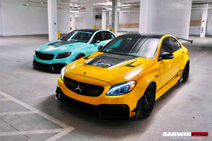 DarwinPRO 2015-2021 Mercedes Benz W205 C63 S AMG Sedan IMP Performance Partial Carbon Fiber front bumper