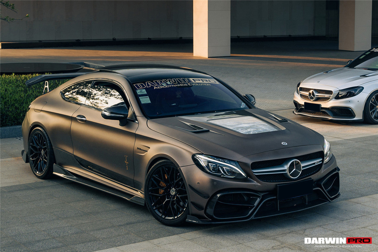 Capó de fibra de carbono parcial DarwinPRO para Mercedes Benz W205 C63 y S AMG IMP Performance (2015-2021)