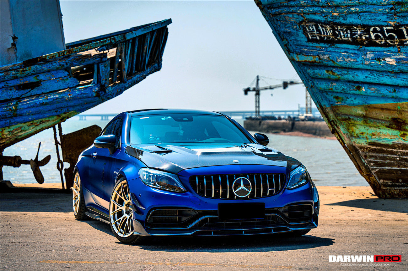 Capó de fibra de carbono parcial DarwinPRO para Mercedes Benz W205 C63 y S AMG IMP Performance (2015-2021)