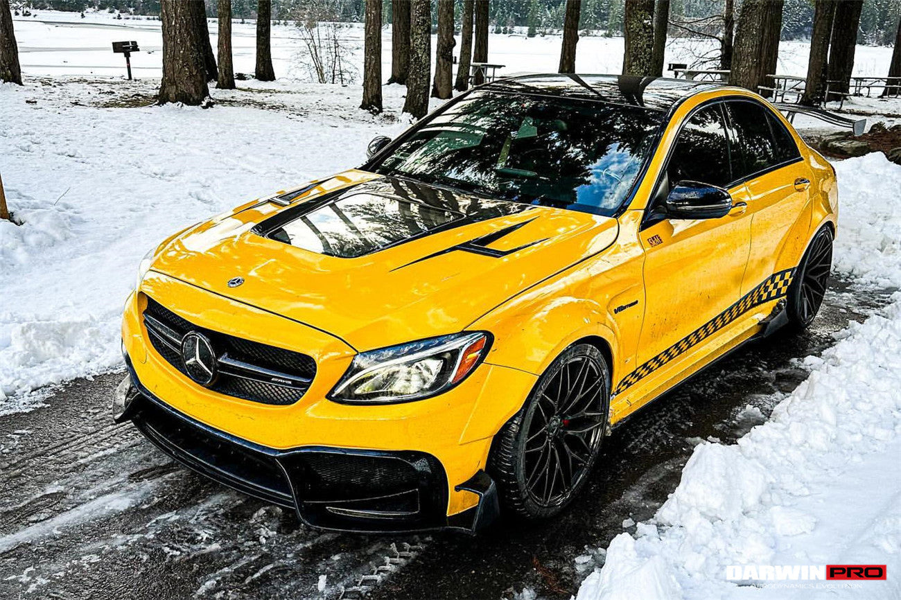Capó de fibra de carbono parcial DarwinPRO para Mercedes Benz W205 C63 y S AMG IMP Performance (2015-2021)