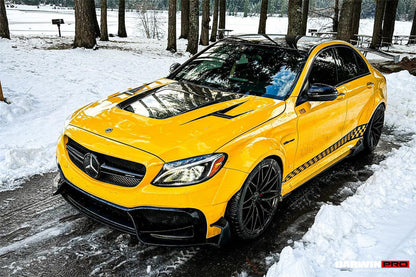 Capó de fibra de carbono parcial DarwinPRO para Mercedes Benz W205 C63 y S AMG IMP Performance (2015-2021)