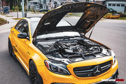 Capó de fibra de carbono parcial DarwinPRO para Mercedes Benz W205 C63 y S AMG IMP Performance (2015-2021)