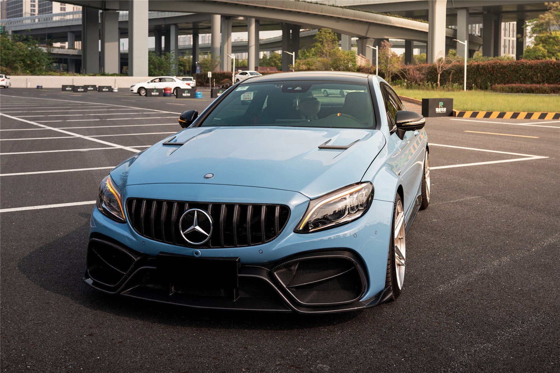 Juego de parachoques delantero DarwinPRO para Mercedes Benz W205 Clase C Coupé IMP Design (2016-2023) | Compatible con C300, C400 y C43AMG