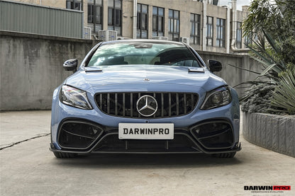 Juego de parachoques delantero DarwinPRO para Mercedes Benz W205 Clase C Coupé IMP Design (2016-2023) | Compatible con C300, C400 y C43AMG