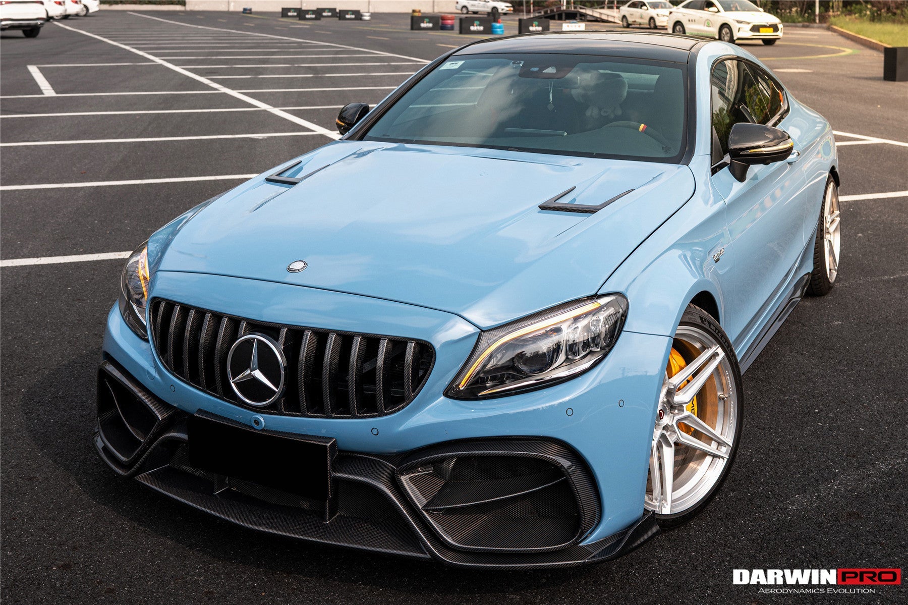 Juego de parachoques delantero DarwinPRO para Mercedes Benz W205 Clase C Coupé IMP Design (2016-2023) | Compatible con C300, C400 y C43AMG