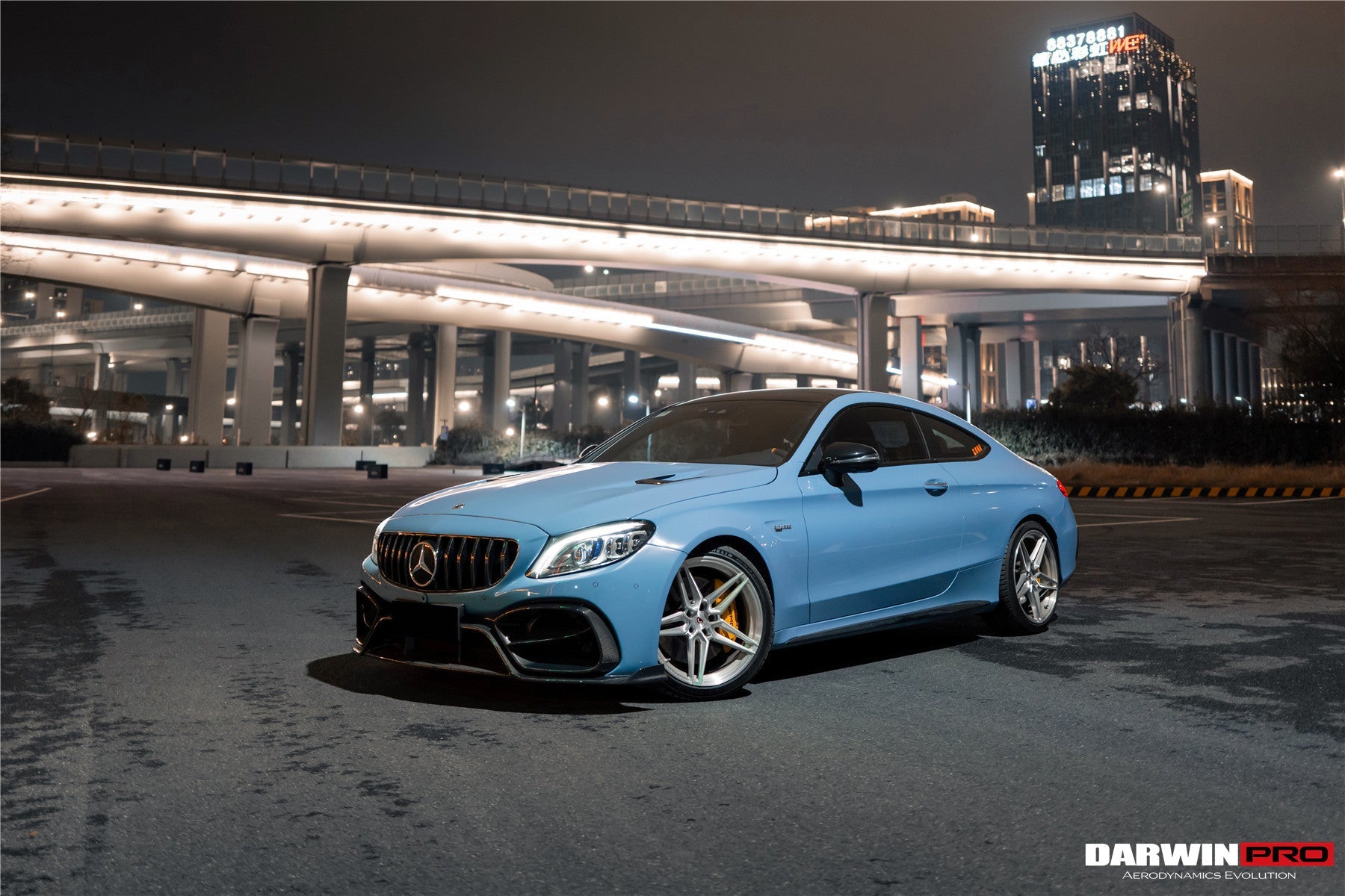 Juego de parachoques delantero DarwinPRO para Mercedes Benz W205 Clase C Coupé IMP Design (2016-2023) | Compatible con C300, C400 y C43AMG