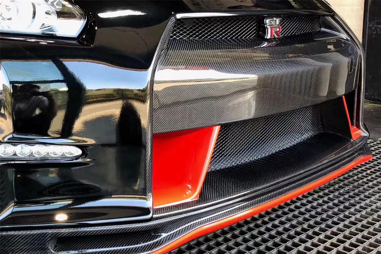 DarwinPRO Ver15 NSM Style Partial Carbon Fiber Front Bumper | 2008-2016 Nissan GTR R35