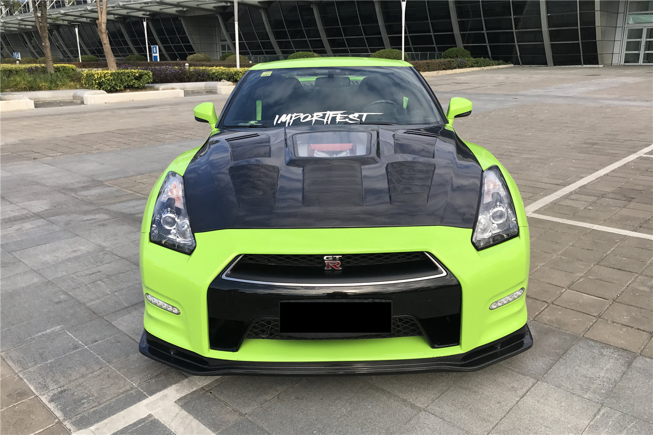 Faldón delantero parcial de fibra de carbono estilo DarwinPRO NSM | Nissan GTR R35 2012-2016