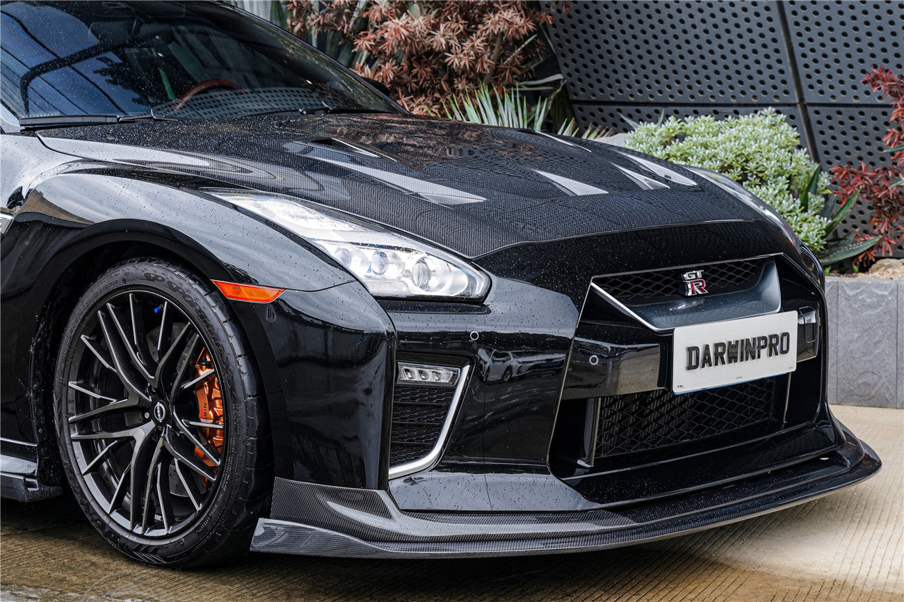 DarwinPRO 2017-2023 Nissan GTR R35 EBA BKSS Style Carbon Fiber Front Lip