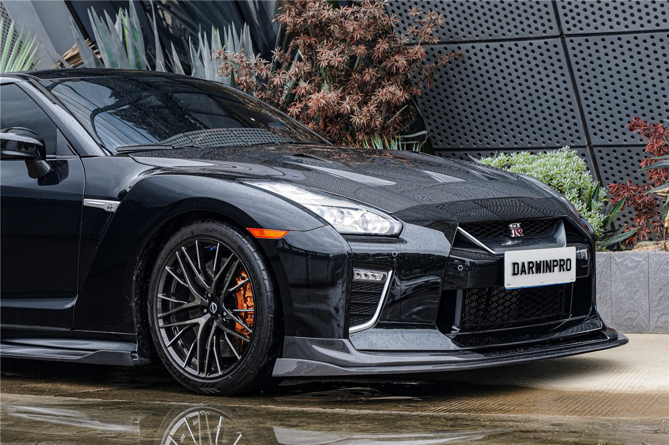 DarwinPRO 2017-2023 Nissan GTR R35 EBA BKSS Style Carbon Fiber Front Lip