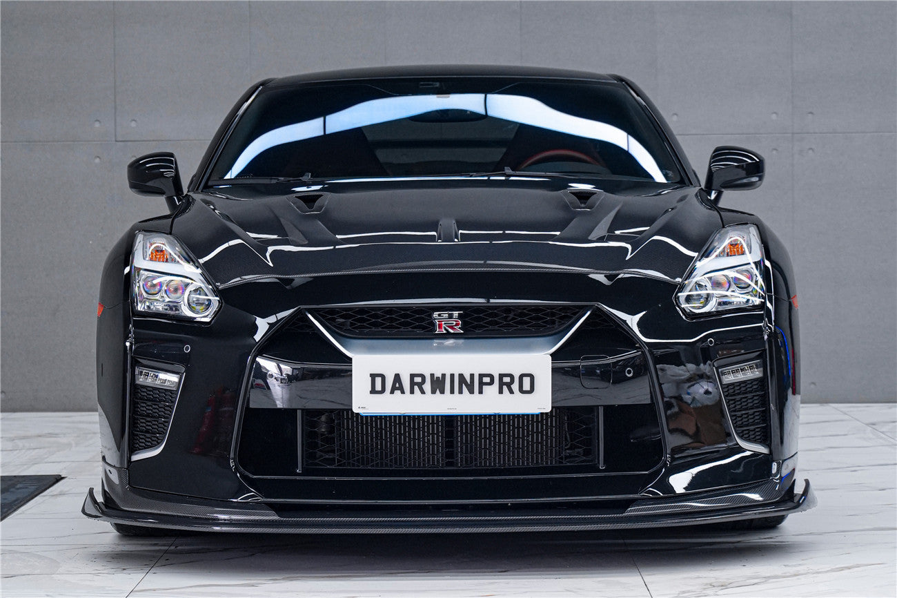 DarwinPRO 2017-2023 Nissan GTR R35 EBA BKSS Style Carbon Fiber Front Lip