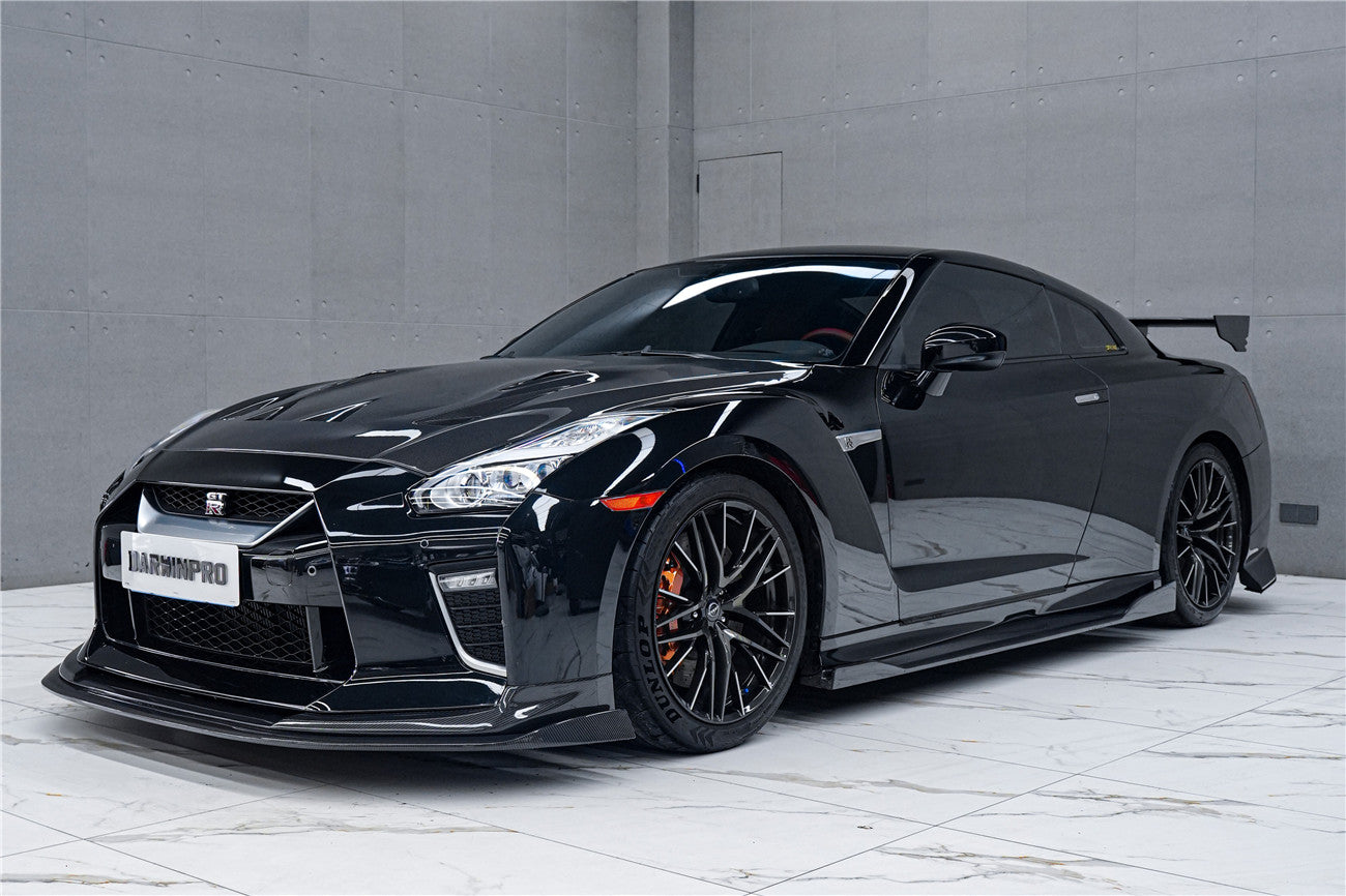 DarwinPRO 2017-2023 Nissan GTR R35 EBA BKSS Style Carbon Fiber Front Lip