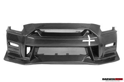 DarwinPRO 2017-2023 Nissan GTR R35 EBA NSM Style Partial Carbon Fiber Front Bumper