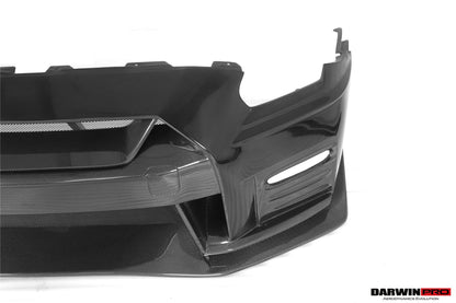 DarwinPRO 2017-2023 Nissan GTR R35 EBA NSM Style Partial Carbon Fiber Front Bumper