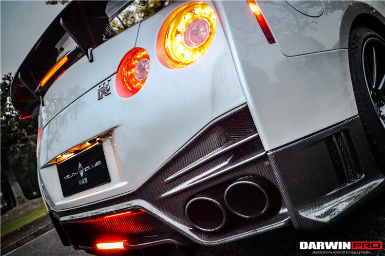 DarwinPRO 2012-2023 Nissan GTR R35 DBA EBA NSM Style Carbon Fiber Rear Diffuser Undertary With Break Light